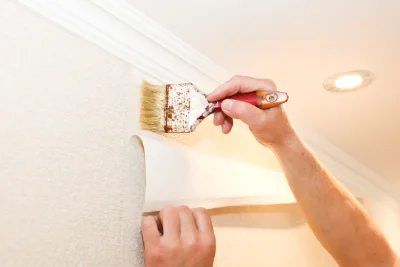 Pose de papier peint à Goos — revêtements muraux et toiles de verre